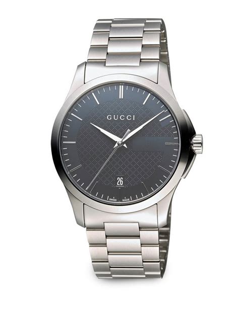 mens gucci watch 112552g1 stainless steel|Gucci g-timeless.